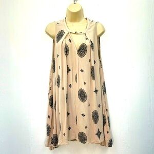 Free People - Tree Swing Medallion Design Pattern Sleeveless Flowy Tunic Size M